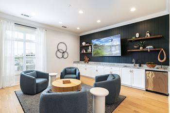 Modern living room with tv